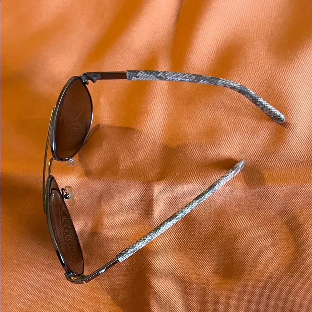 Tory Burch Aviator Polarized Snake Detail Sunglasses TY6010 103/T5
